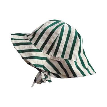 Imagem de Boné De Pescador Listrado Com Cadarço Para Meninos E Meninas, Chapéu C
