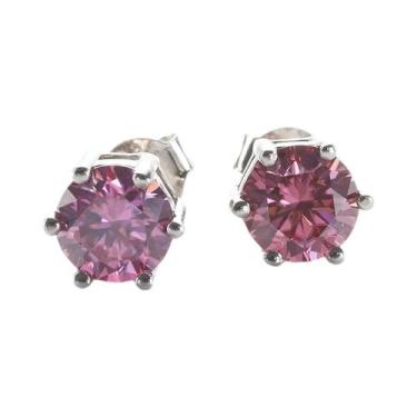 Imagem de Brincos De Prata Esterlina 925 Com Moissanite Para Mulheres, Corte Red