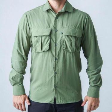 Imagem de Camisa de Pesca Masculina Classic Pro Musgo - Mar Negro, G2