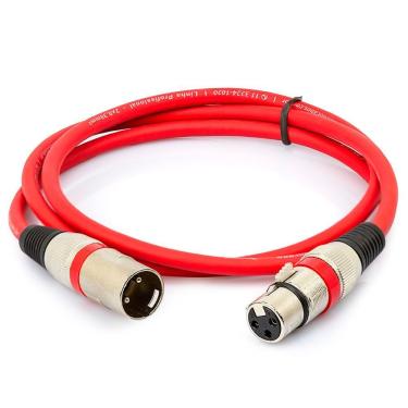 Imagem de Cabo Canon Macho X Fêmea Balanceado Vermelho - 15 Metros