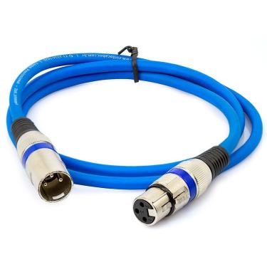 Imagem de Cabo Canon Macho X Fêmea Balanceado Azul - 30 Metros