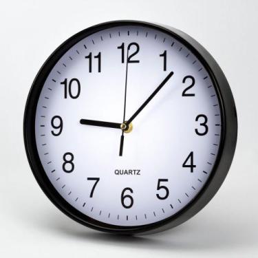 Imagem de Relogio De Parede Preto Peça Pronta 0,25x0,25m Plástico - Plast.co