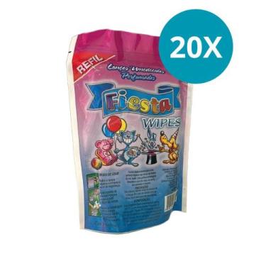 Imagem de Kit 20 Refil de Lenços Umedecidos Fiesta - 1.400 lenços