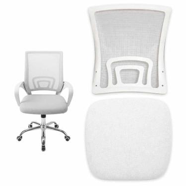 Imagem de Conjunto Assento e Encosto Cadeira Escritorio Reparo Trabalho Confortavel Estudo Home Office Casa Leitura