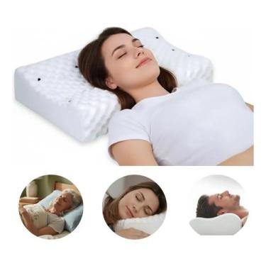 Imagem de Travesseiro cervical ortopédico pillow anti ronco cor branco - Congrat
