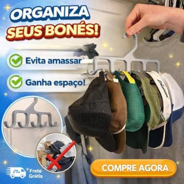 Imagem de Organizador de Bonés Cabide Porta Boné Suporte para Boné Closet Armári