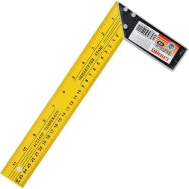 Imagem de Esquadro De Metal 30cm Para Construção Civil Obras - Gadan