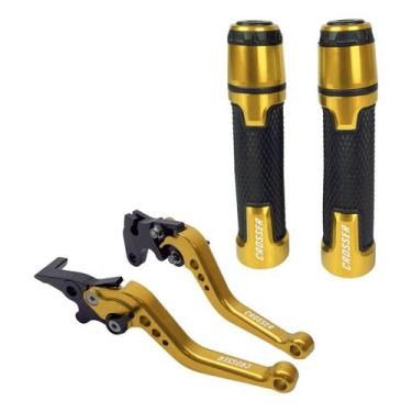 Imagem de Kit Manete Manopla Fazer 250 150 A Disco Gravado A Laser - Special Lin