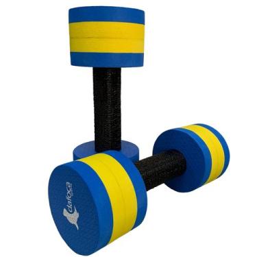 Imagem de Halteres Redondo em EVA Fisioterapia e Hidro DF4016-AZ 2-3Kg Azul/Amar