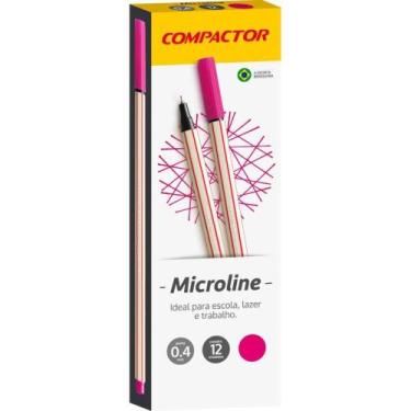 Imagem de Caneta com Ponta Porosa Microline 0,4MM Rosa CX.C/12 - Compactor