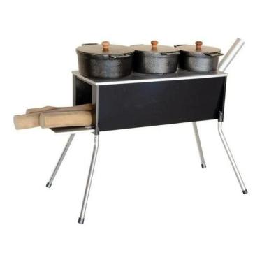 Imagem de Fogão a Lenha 3 Bocas 2 Em 1 - Fogão a Lenha e Churrasqueira - Gear