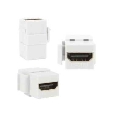 Imagem de Kit 10 Keystone Emenda Hdmi Fêmea 1.4 2.0 Embutir Tomada - MARELAGO