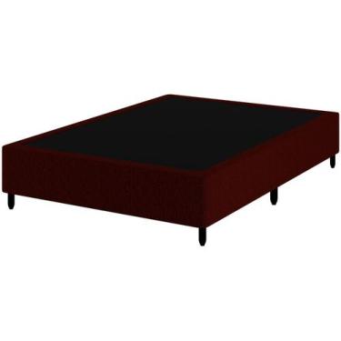 Imagem de Base Cama Box Casal Plumatex 25x138x188cm - Turim, Preto e Vermelho, C