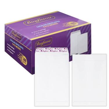 Imagem de Envelopes Bonfasvo brancos 9 x 12 com fechamento autoadesivo, pacote c