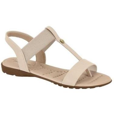 Imagem de Sandália Rasteira Napa Elástico Creme Modare 7053.163-Feminino