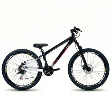 Imagem de Bicicleta 26 vikingx 21v shimano tuff x 44, Preto, Branco