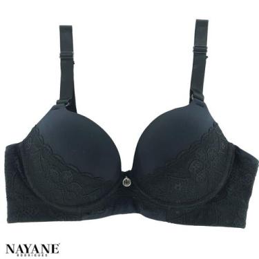 Imagem de Sutiã Plus Size Rendado Nayane Lingerie - Ref. SP281, Preto, 48