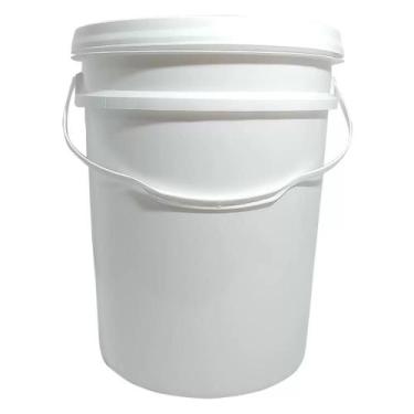 Imagem de Balde Com Tampa Lacre 20 Litros Branco Industrial - Jaguar