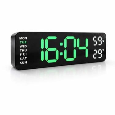 Imagem de Relógio Despertador Digital Slim Parede ou Mesa - - Acasa Center, Verd
