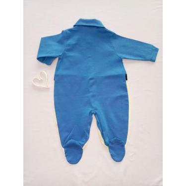 Imagem de Macacão Longo em Malha com Bordado City - Nethuno Baby, Azul celeste, 