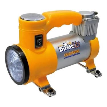 Imagem de Mini Compressor De Ar Com Lanterna 150 Psi 12v Chiaperini Amarelo