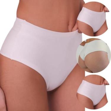 Imagem de Kit 3 Calcinha Alta Feminina Fio Dental Duplo Levanta Bumbum - Provenc
