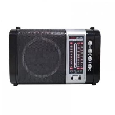 Imagem de Rádio Portátil Intense 3FXS IRA-0771-SO com AM FM SW Solar USB Cartão de Memória Bivolt Preto