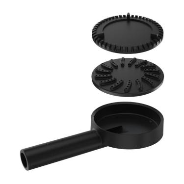Imagem de Queimador para Fogão Industrial Econômico Simples Reto Completo Ferro Fundido 10cm com Espalha Chama Libaneza