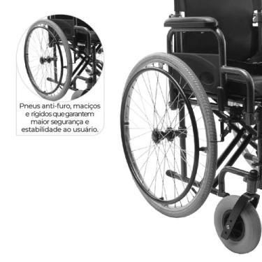Imagem de Cadeira de Rodas Aço Dobrável D400 até 120 Kg Dellamed, T48