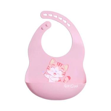 Imagem de Babador Silicone Cata Migalhas Gatinha Petit Pia - Petit Piá