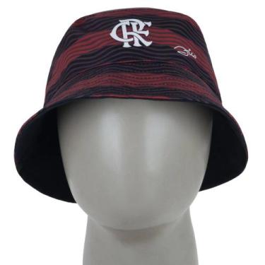 Imagem de Chapéu flamengo bucket hat dupla face zico oficial supercap cor:preto/