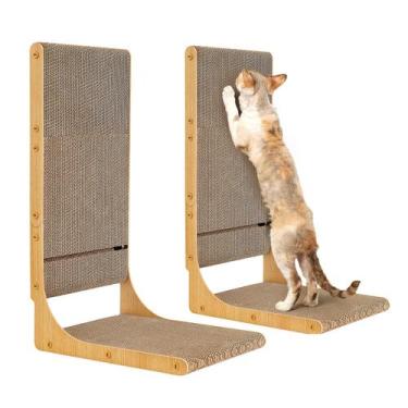 Imagem de Arranhador para Gatos EHEYCIGA em L 65 cm Kit com 2 Unidades com Brinq