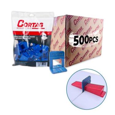 Imagem de Kit Espaçador Nivelador Eco Cortag 500 Peças 1.0MM a 3.0MM Piso Porcel