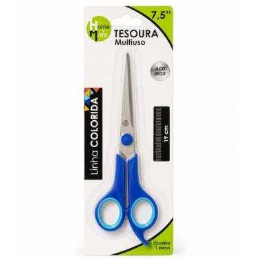 Imagem de Tesoura Multiuso Azul Aço Inox 7,5" 19cm HomeMore - Home&More