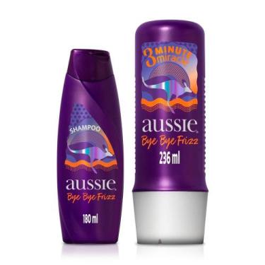 Imagem de Kit Shampoo Aussie Bye Bye Frizz Maciez e Brilho 180ml e 3 Minutos Mil