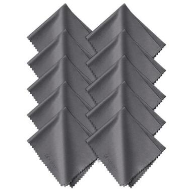 Imagem de Pano de limpeza de lentes K&F Concept, pacote com 10 microfibras de 15