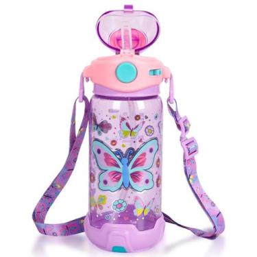 Imagem de Garrafa infantil YOYTOO 650 ml com tampa giratória de palha sem BPA