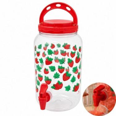 Imagem de Suqueira Mesa Geladeira Decorada 3,6L Jarra Dispenser 3600Ml Bebidas S