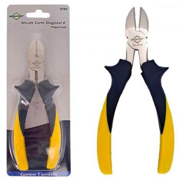 Imagem de Alicate Corte Diagonal Brasfort 6'' Profissional Niquelado - 8793