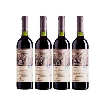Imagem de Kit 4 Un Vinho Casa Perini Fração Única Merlot 750 ml