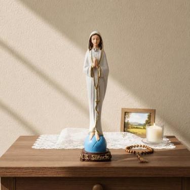 Imagem de Escultura Nossa Senhora do Silêncio 12 cm em Resina - Lua Mística - 10