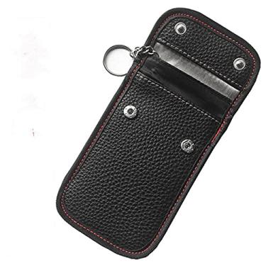 Imagem de YJADHU Bolsa de bloqueio de sinal de chave de carro Bolsa de bloqueio de sinal de proteção Bolsa de proteção anti-ladrão Bolsa de chave de carro bloqueando Wifi/Gsm/Rf, adequada para Faraday