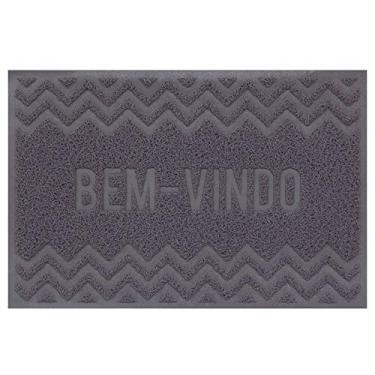 Imagem de CAPACHO VINILICO ZIGZAG 60X40CM CINZA CINZA 2404