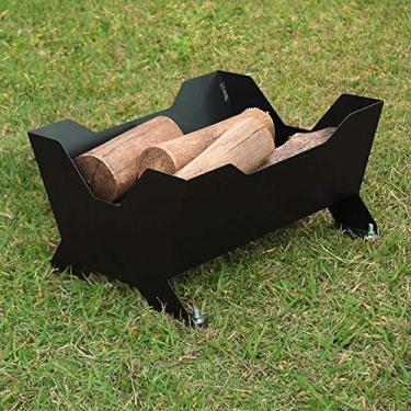 Imagem de Caixa Suporte Porta Lenha X - Aço - Lareira - Fire Box-Preto