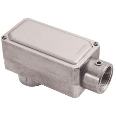 Imagem de Condulete fixo 1" tipo "LB" - com tampa / rosca BSP / sem pintura Tramontina