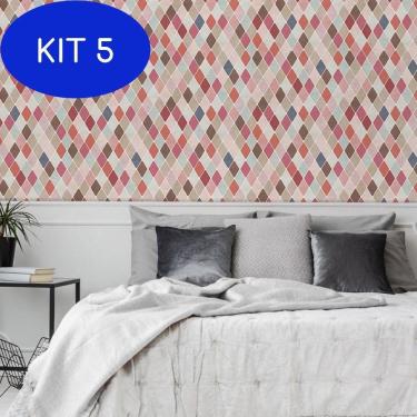 Imagem de Kit 5 Papel De Parede Autocolante Geométrico 0011 - 1,5m x