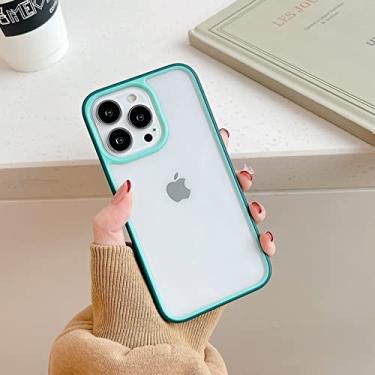 Imagem de Capa à prova de choque com moldura colorida de néon transparente para iPhone 13 12 Mini 11 Pro Max X XR XS 7 8 Plus SE2 Silicone bumper capa transparente, G, para i7 i8 SE 2020