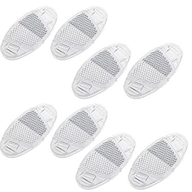 Imagem de XHBTS 8 peças refletor de aviso de bicicleta de bicicleta refletor aro de roda de bicicleta refletor MTB estrada raios luzes acessórios para bicicleta (branco)