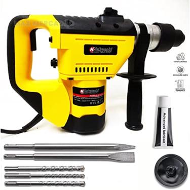 Imagem de Martelete Perfurador Rompedor E Furadeira 7kg Profissional Maleta 1550w (127V)