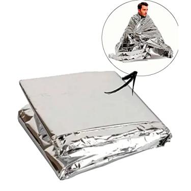 Imagem de Manta Cobertor Térmico Aluminizado Isolante Emergência Resgate